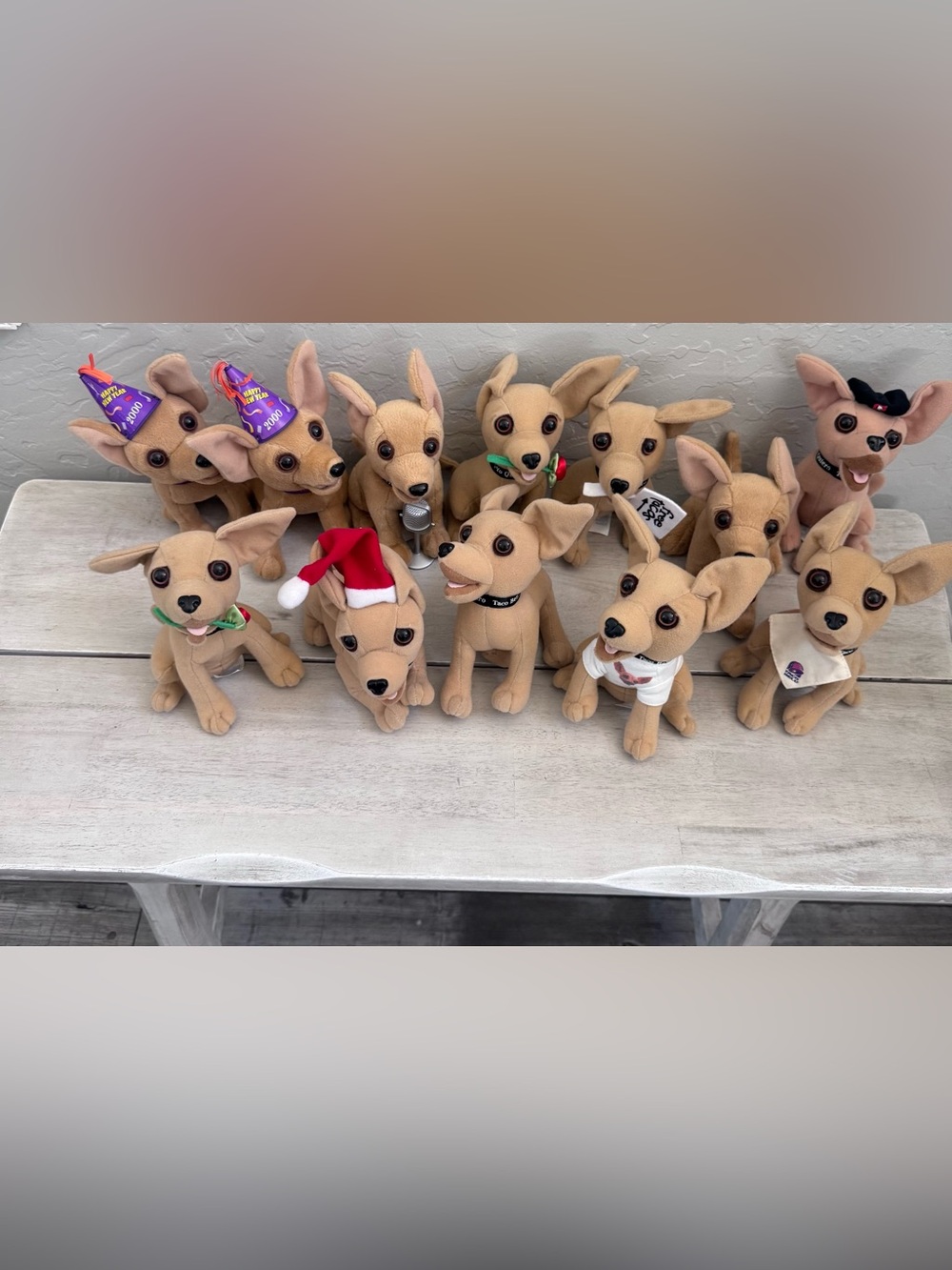 Vintage Taco Bell Chihuahua Dog Plush Toy Bundle Talking Collection 2000 VTG 13